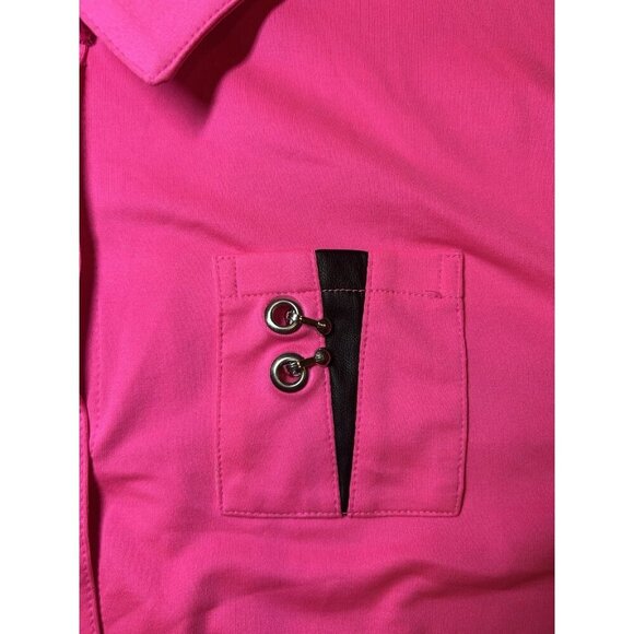 Jamie Sadock Women's Airwear Long Sleeve Golf Shirt Women's Size Medium Hot Pink - Picture 7 of 10